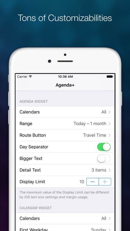Agenda: Widget+
