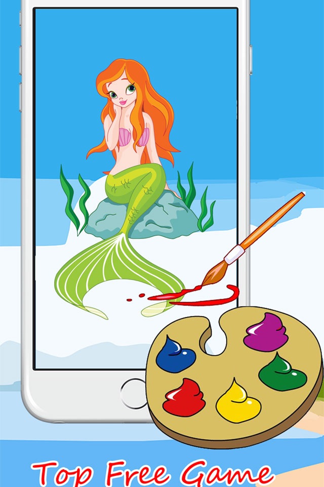! Little Mermaid Princess Coloring Pages Therapy screenshot 3