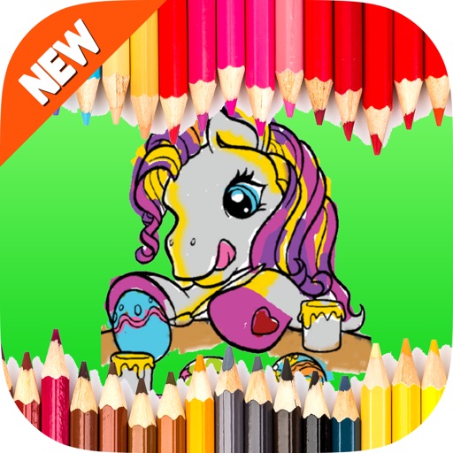 Kids Coloring Unicorn - For Little Pony Icon
