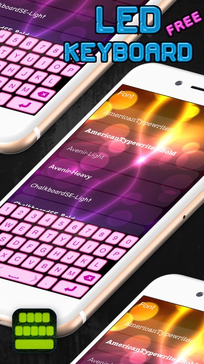 LED Keyboard Free – Neon Lights Theme.s and Glow.ing Keyboards with Color Text Font.s