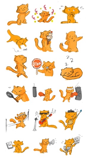 Orange the Cat Sticker Pack(圖3)-速報App