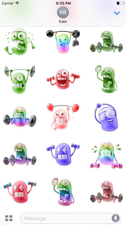 3D Workout Gym Emoji