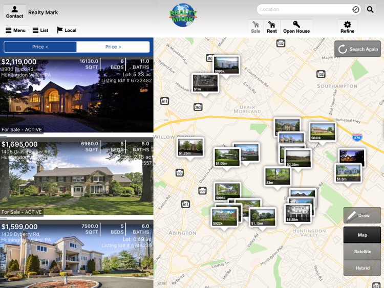 RealtyMark Property Search for iPad