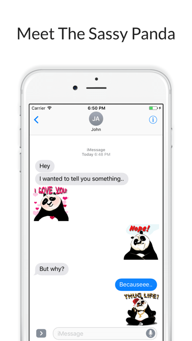 How to cancel & delete Sassy Panda - Funny Stickers from iphone & ipad 1