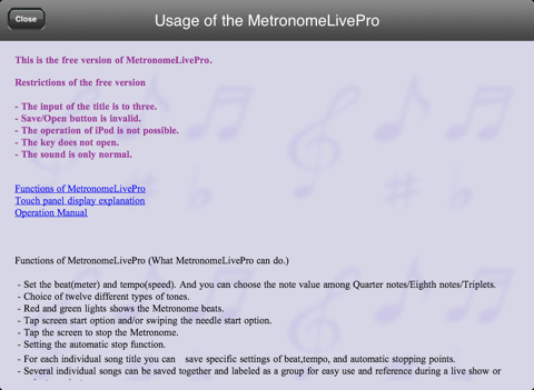 MetronomeLiveFree screenshot 4