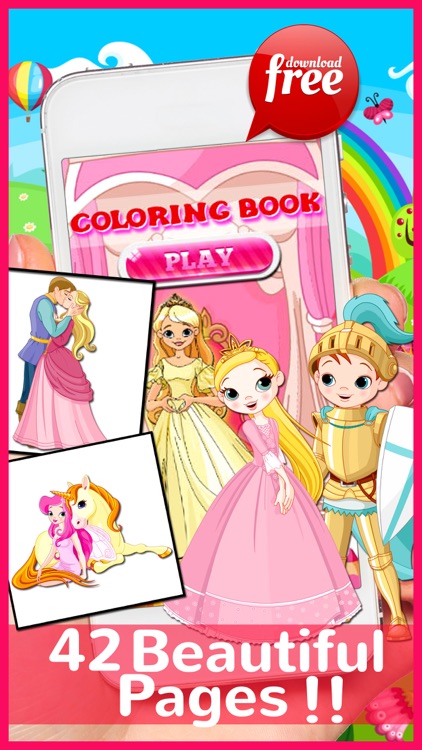 Princess Coloring Book For Girls: Free Games For Kids And Toddlers!
