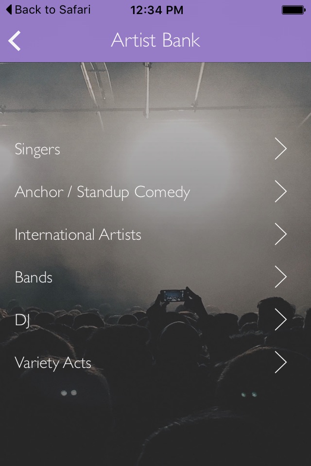 Artist Booking App screenshot 3