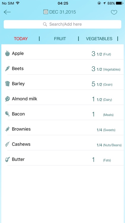 DASH Diet Food Tracker