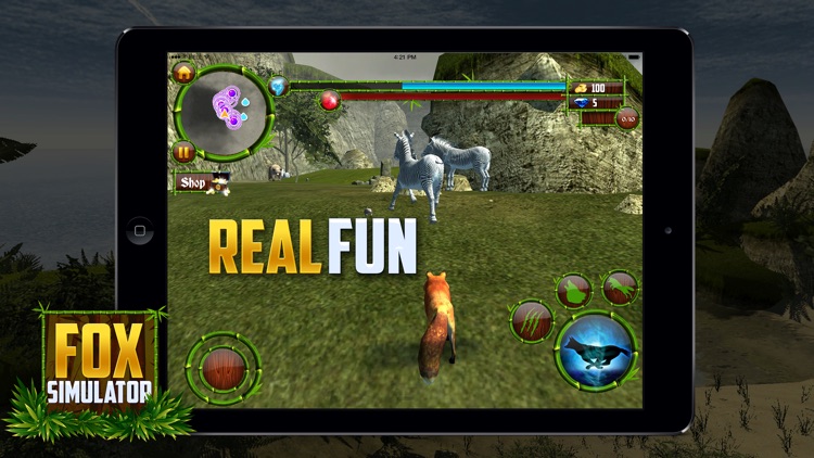 Wild Beach Fox Simulator Attack - 3D Hunter Sim screenshot-3