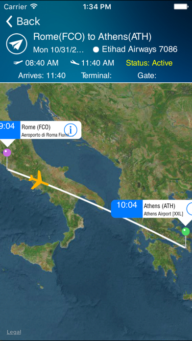 Athens Flight Info + Tracker Screenshot 1
