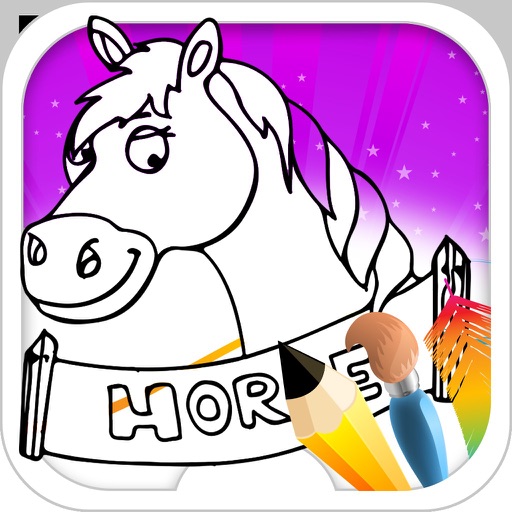 Horse Coloring Book Icon