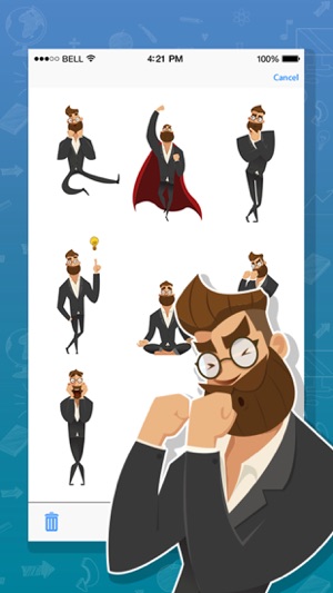 Hipster Look Expressions Stickers(圖3)-速報App