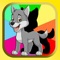 The Animals Shadow Drag and Drop game and First words English Vocabulary, 