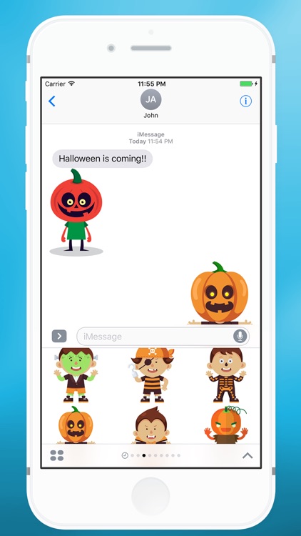 Halloween Cute Characters Sticker for iMessage