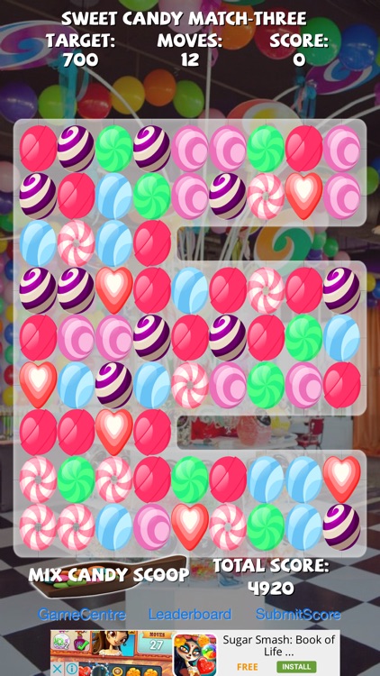 Sweet Candy Match Three 3 In Row Game Free Edition screenshot-3