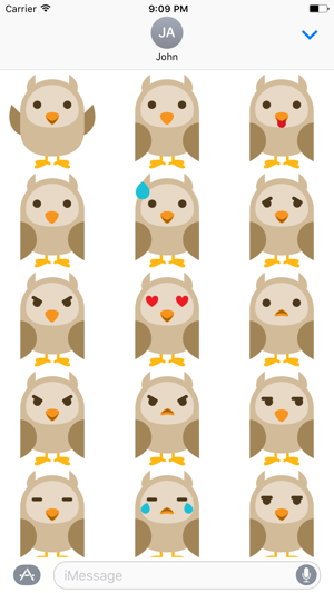 Simple owl emojis - Fx Sticker(圖1)-速報App