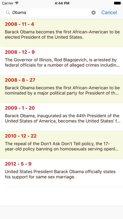 Timeline of United States history expert