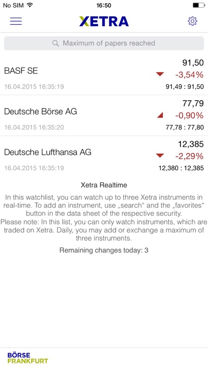 Börse Frankfurt-App