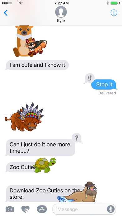 Zoo Cuties: かわいいどうぶつのステッカー for iMessageのおすすめ画像1