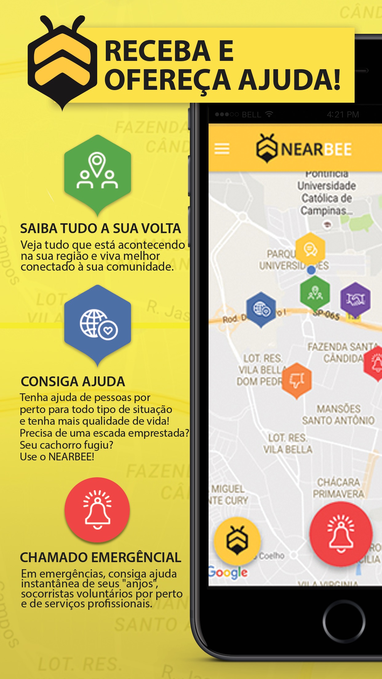 Screenshot do app Nearbee & Alfabee