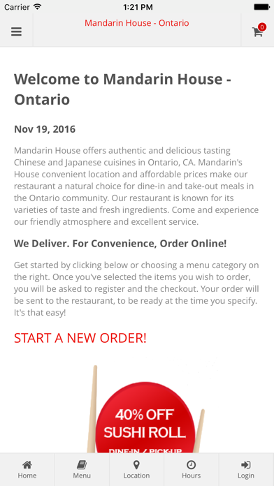 How to cancel & delete Mandarin House - Ontario from iphone & ipad 1