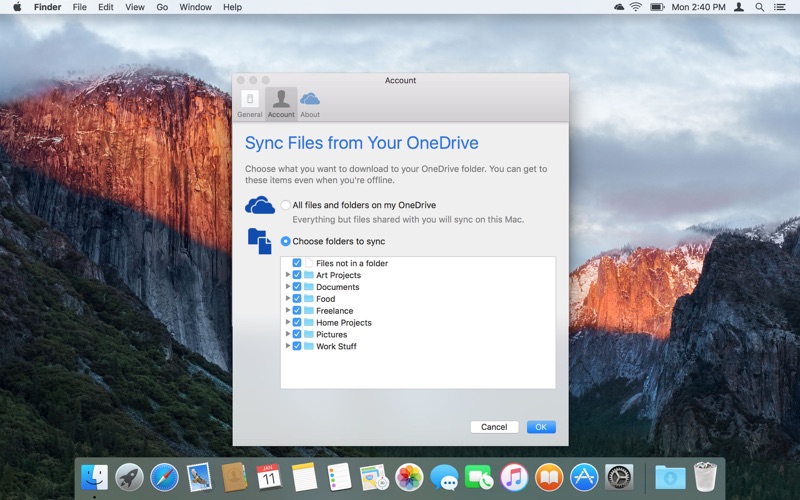 onedrive for mac 10.13