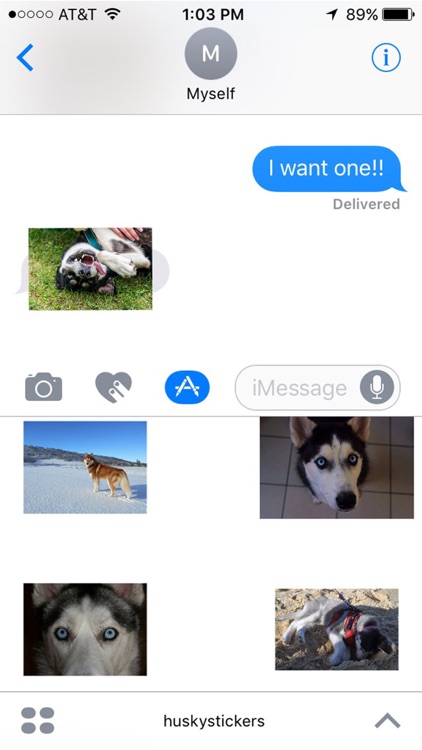 Husky Stickers for iMessage