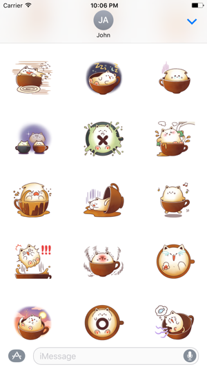 Cat Sweet Cappuccino Sticker(圖2)-速報App