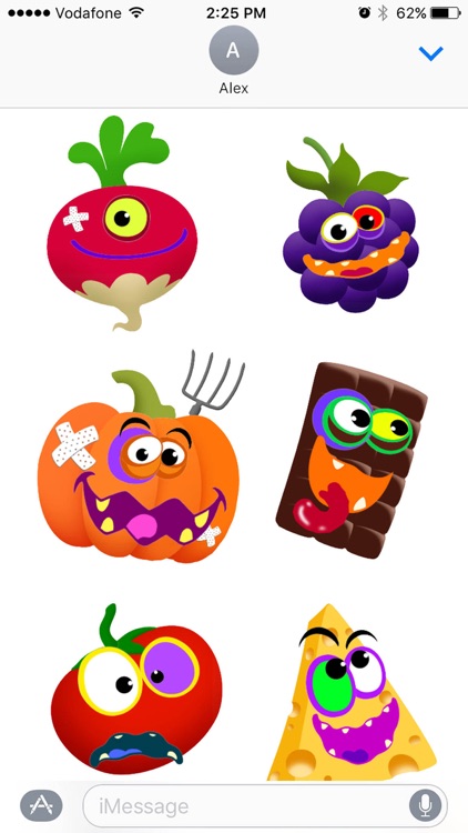 Halloween Funny Food! Animated sticker pack free