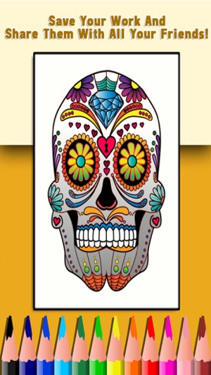 Sugar Skull Mandala - Day of the Dead Color Pages(圖2)-速報App