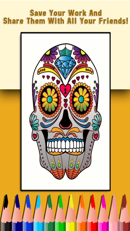 Sugar Skull Mandala - Day of the Dead Color Pages