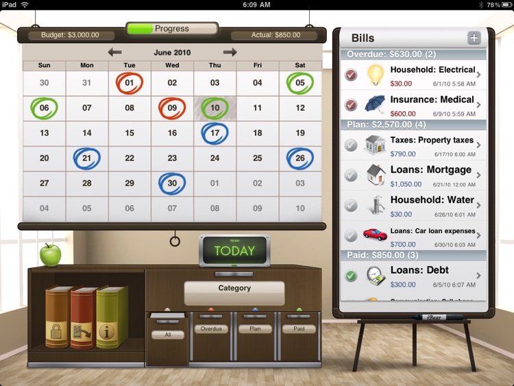 Bills for iPad