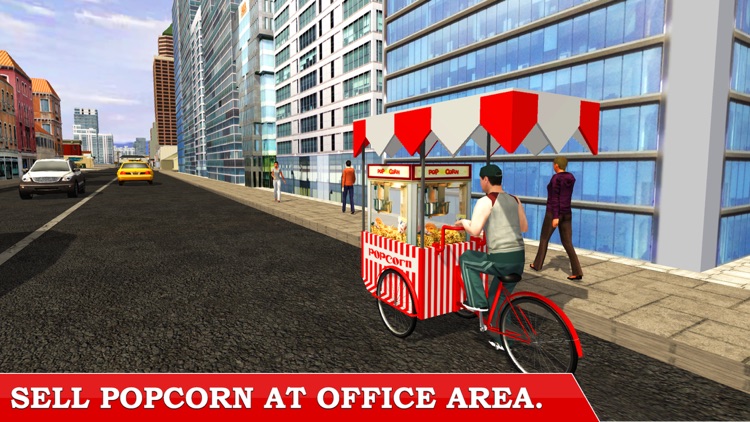 Popcorn Hawker 3D Simulation –Be City Delivery Boy