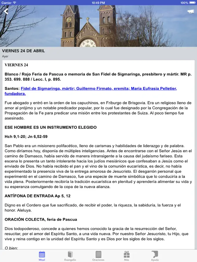 Screenshot 1 Misal de México y Centroamérica - Catolicapp.org iphone