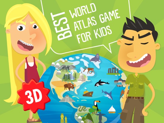 Atlas 3D for Kids – Games to Learn World Geography на iPad