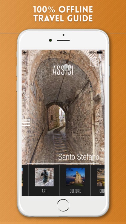 Assisi Travel Guide with Offline City Street Map