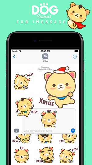 Peanut Dog Sticker Pro - Christmas New Year Emoji(圖4)-速報App