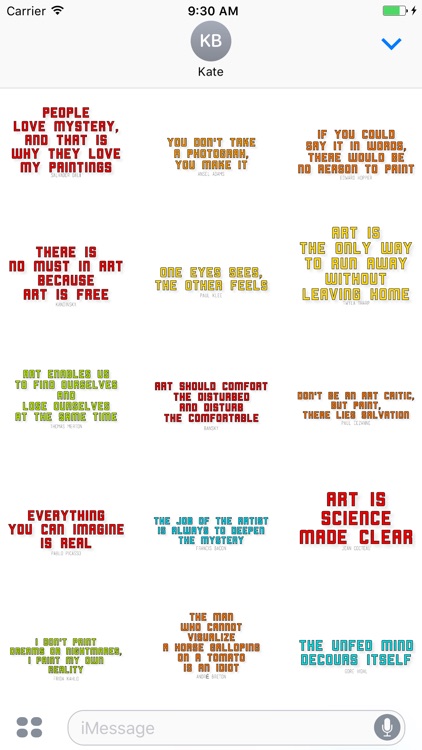 Art Quotes Stickers