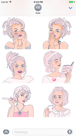 Norma: Vintage Beauty Stickers for Text Messages(圖3)-速報App