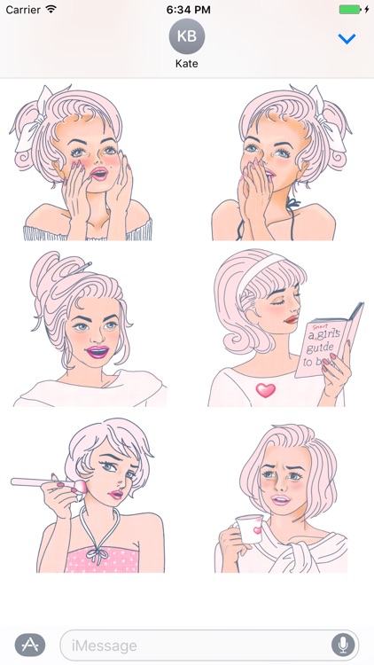 Norma: Vintage Beauty Stickers for Text Messages