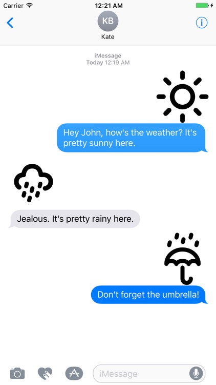 Weather Stickers Black