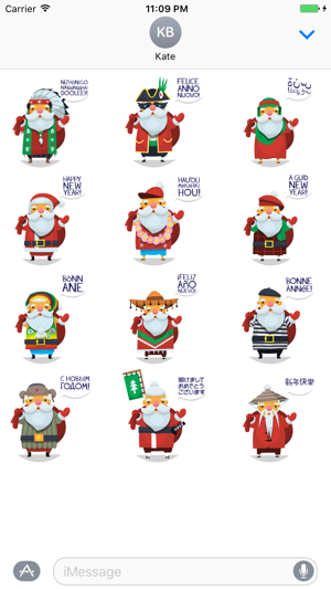 Santa Claus Around The World - Christmas Sticker(圖2)-速報App