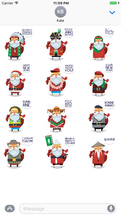 Santa Claus Around The World - Christmas Sticker