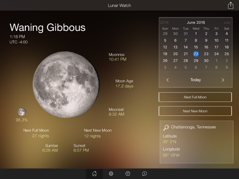 Скриншот из Lunar Watch moon calendar