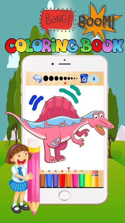 Toddler Dinosaur Coloring Book fun crayons for kid screenshot-3
