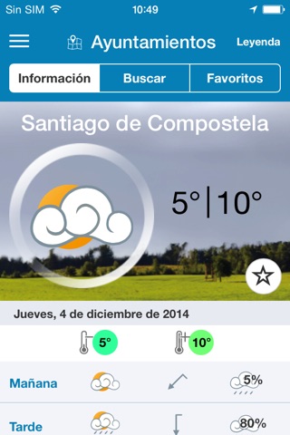 MeteoGalicia screenshot 2