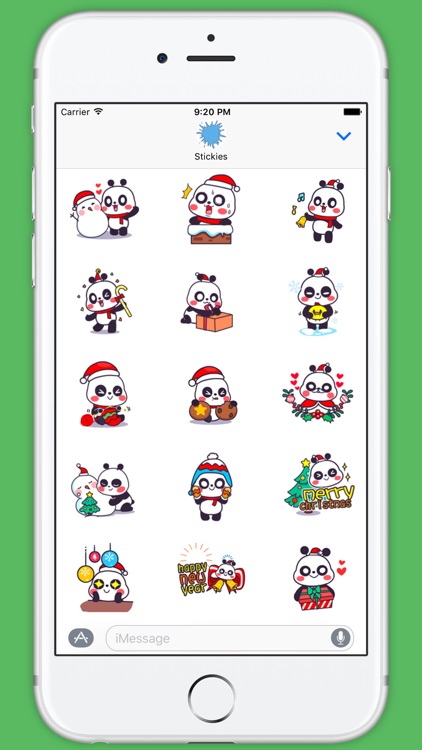 Christmas Panda Animated Stickers