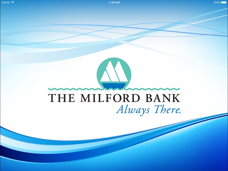The Milford Bank Mobile Banking for iPad
