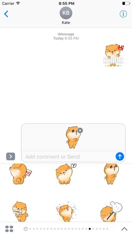 Puppy Pom Dog Sticker screenshot-3