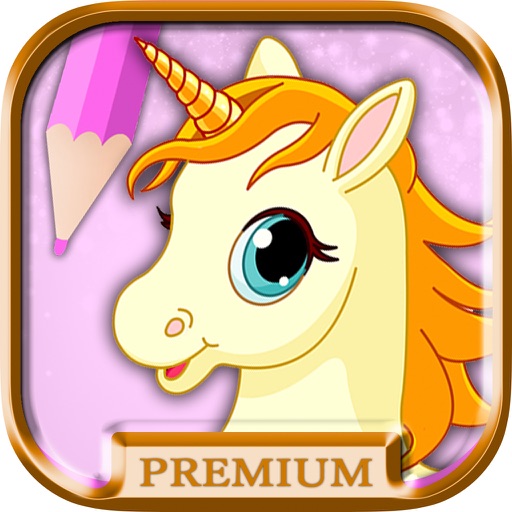 Unicorns coloring book for kids 2 to 6 years - Pro icon